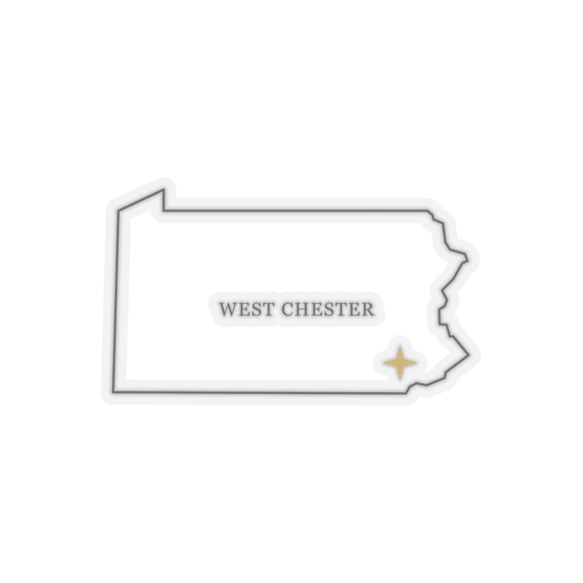 West Chester, PA Map Sticker