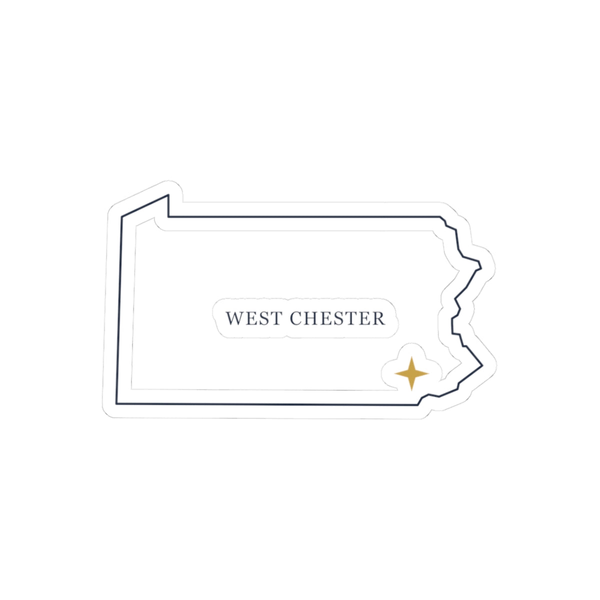 West Chester, PA Map Sticker