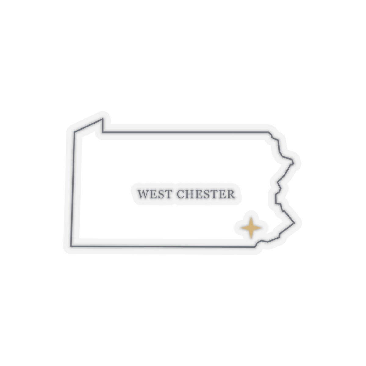West Chester, PA Map Sticker