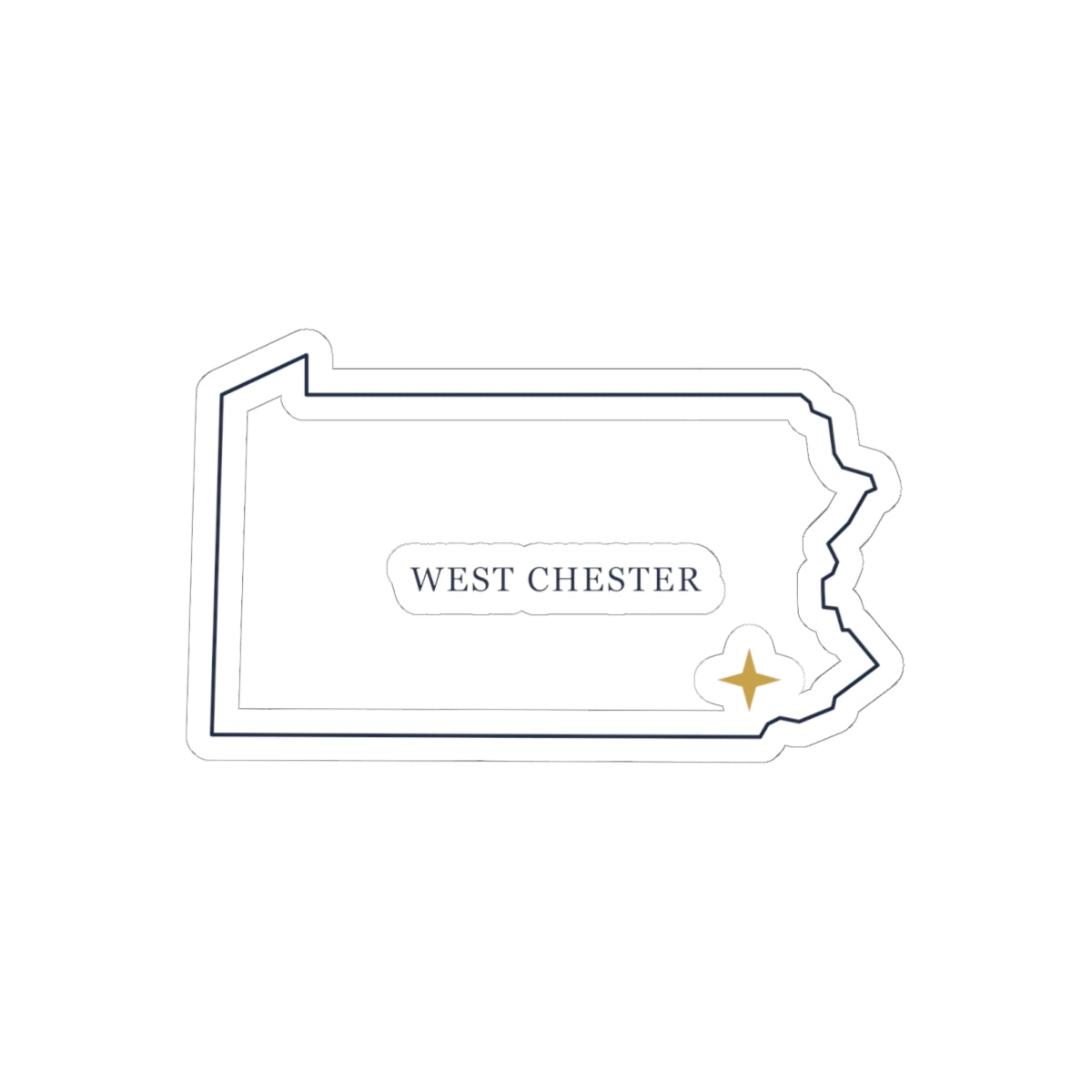 West Chester, PA Map Sticker