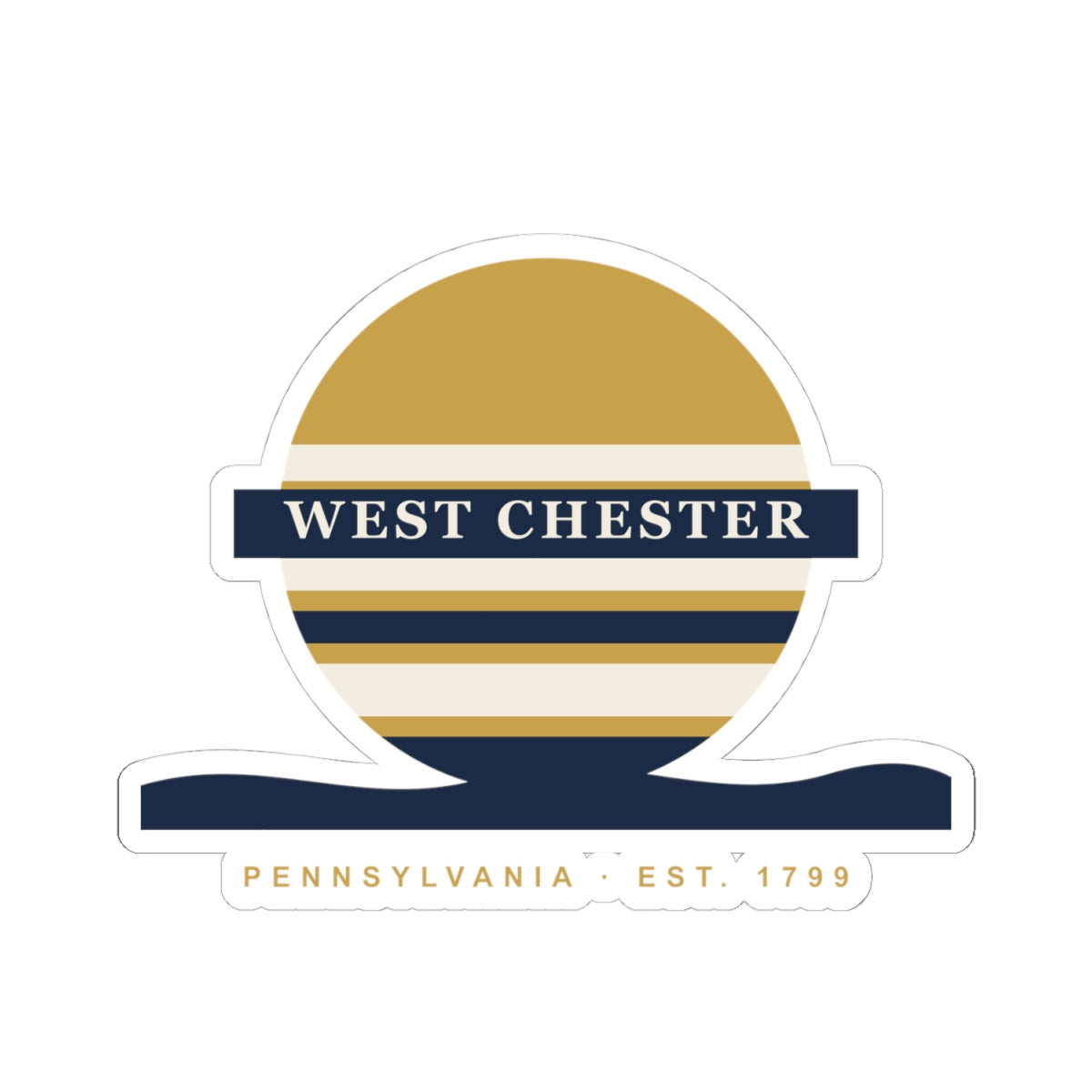Retro Sunset Sticker