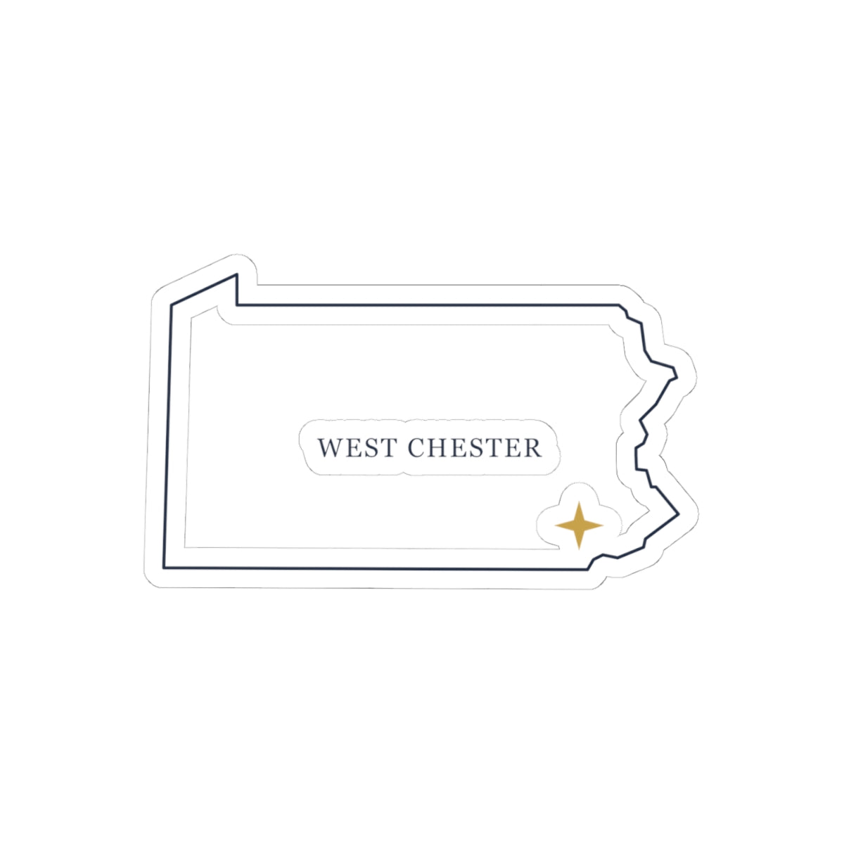 West Chester, PA Map Sticker