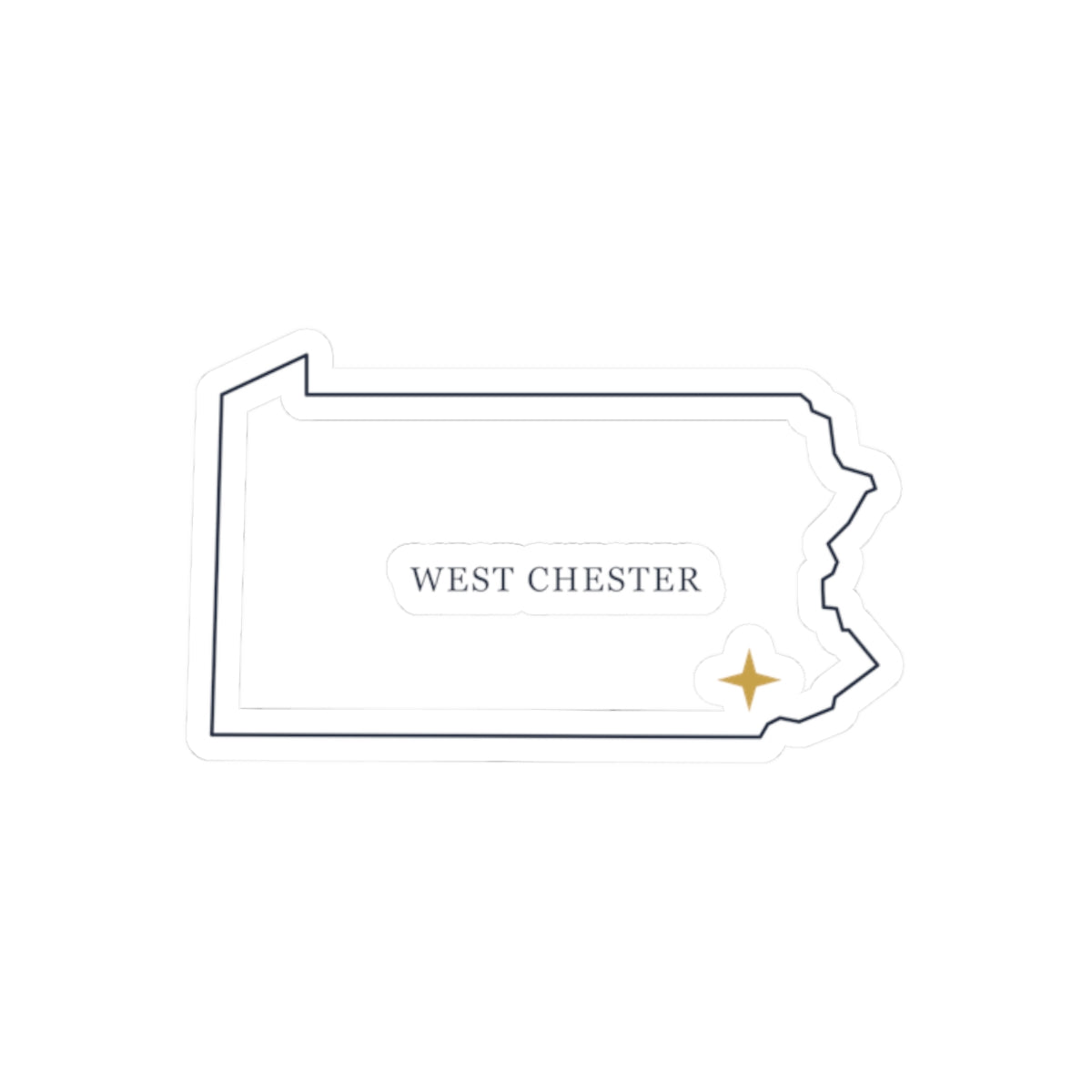 West Chester, PA Map Sticker