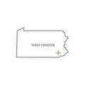 West Chester, PA Map Sticker