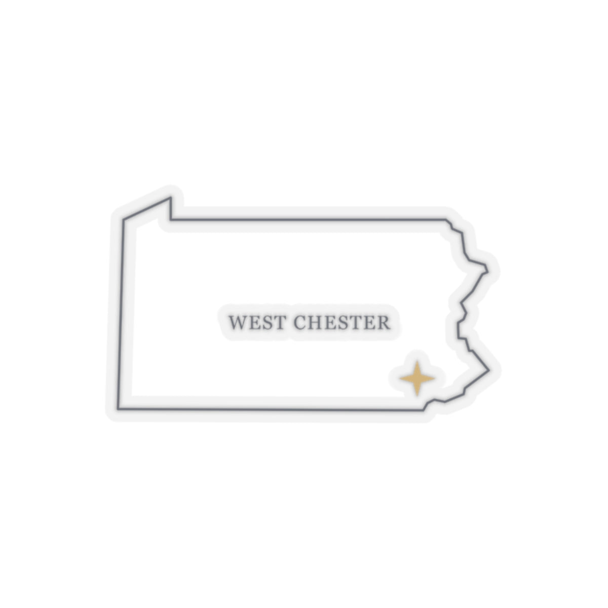 West Chester, PA Map Sticker