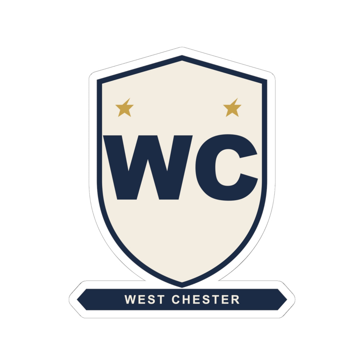 WC Monogram Shield Sticker